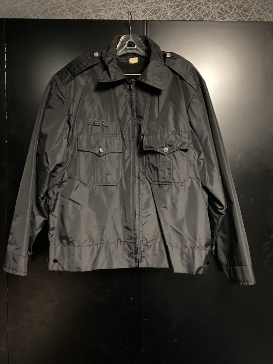 90'S polis ナイロンジャケット ヴィンテージ ブラック ミリタリージャケット フライジャケット 拍卖