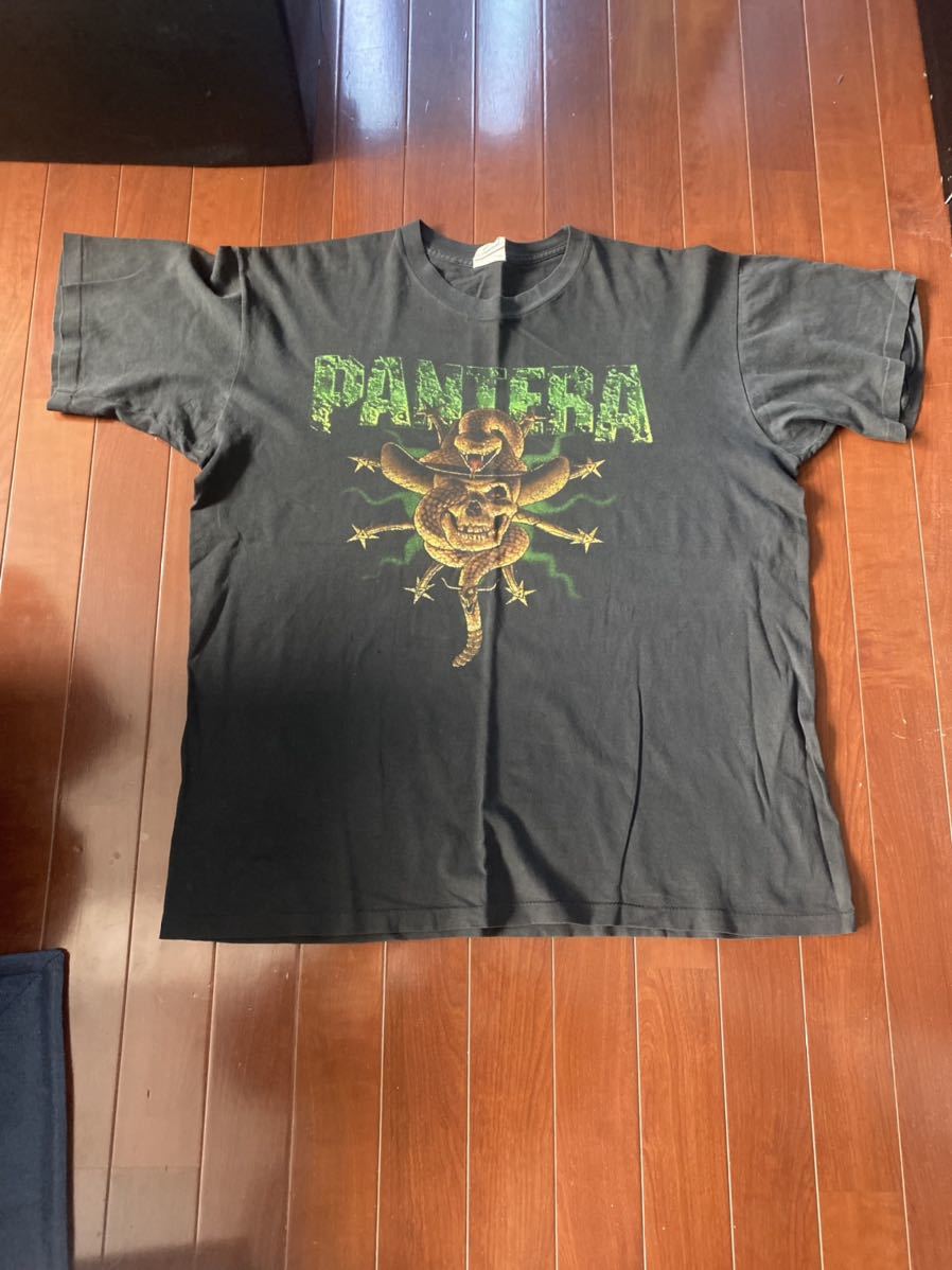 90'S PANTERA Tシャツ ヴィンテージ サイズXL バンドT 当時物 USA製 パンテラ コピーライト シングルステッチ ブラック拍卖