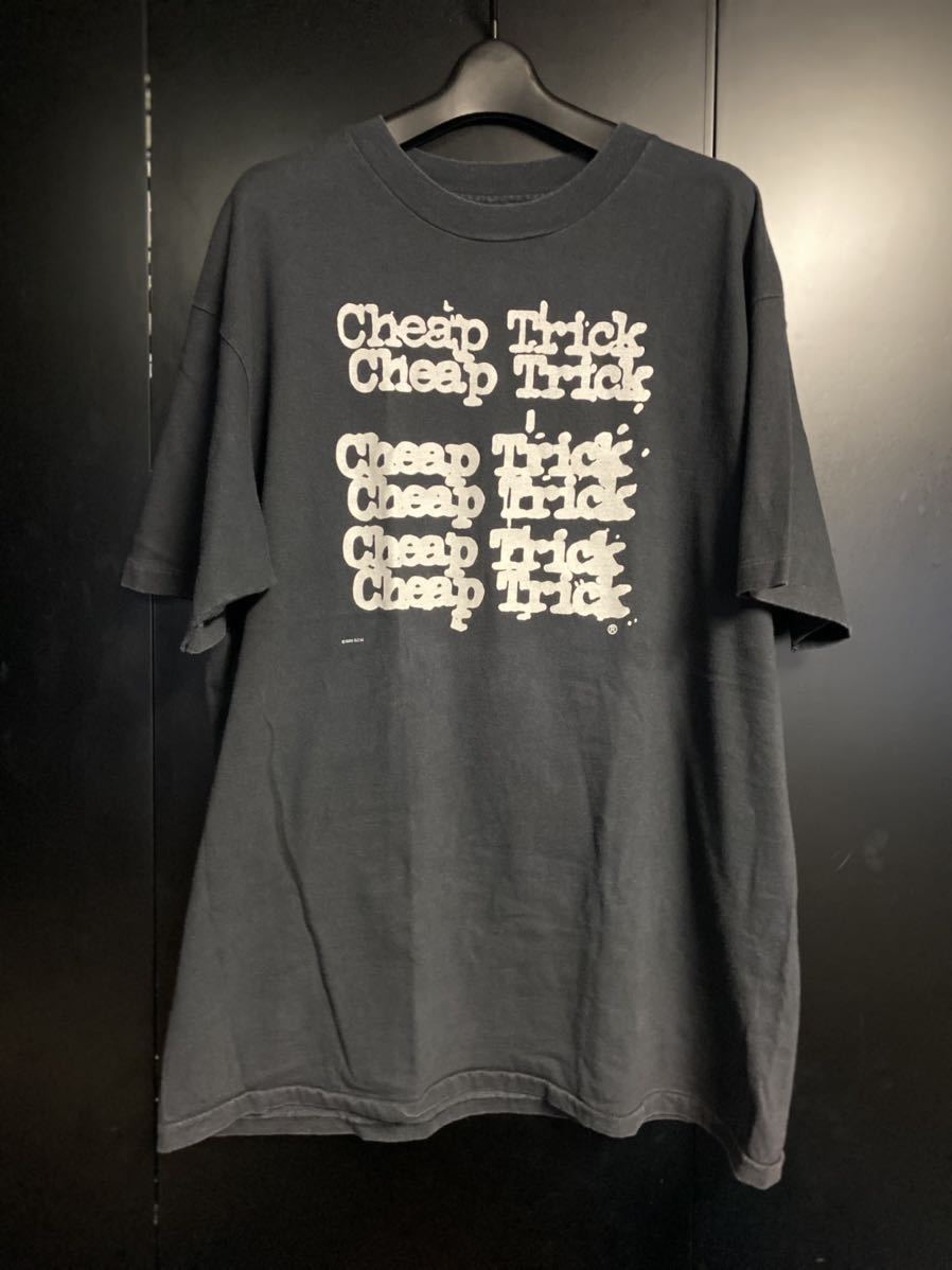 80'S cheap trick Tシャツ ヴィンテージ XL USA製 バンドTシャツ チープトリック ブラック 当時物 シングルステッチ コピーライト拍卖