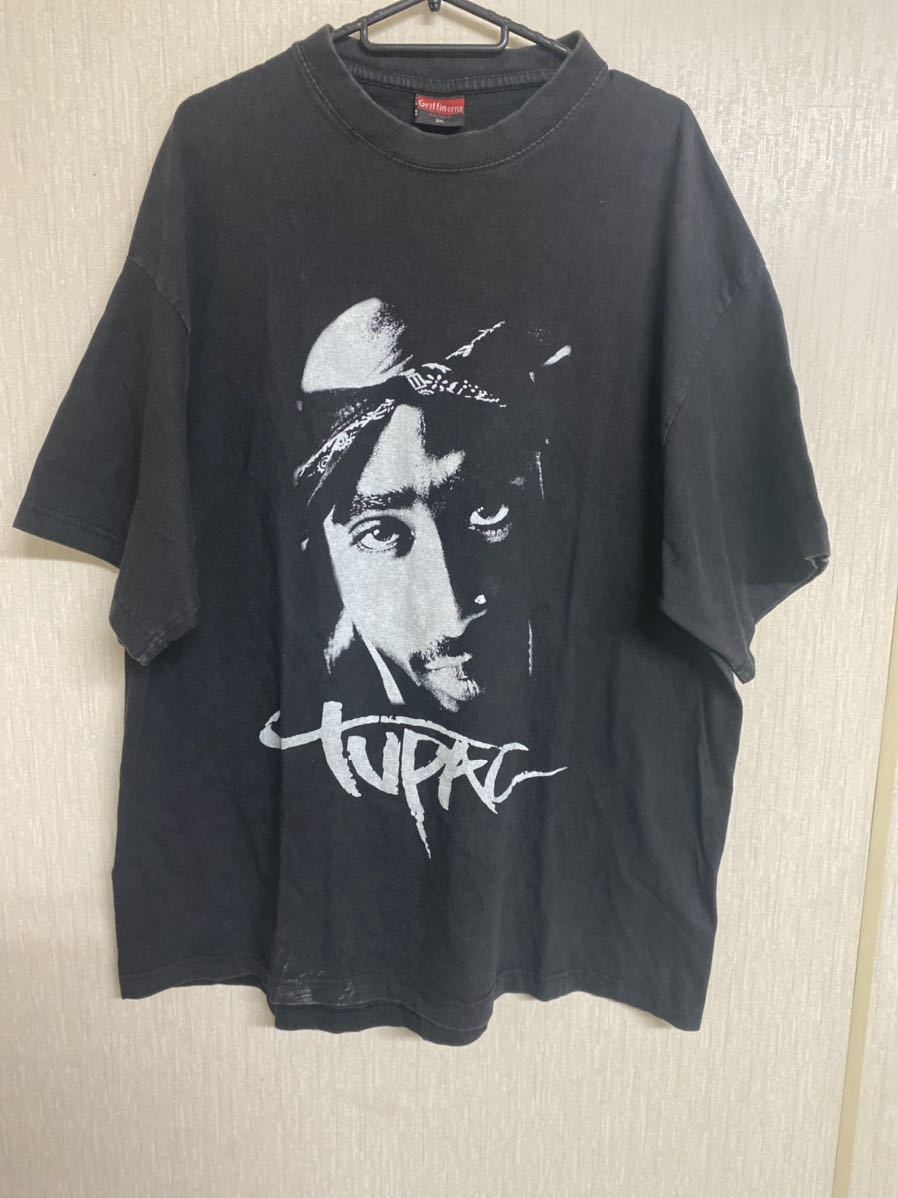 希少 2PAC Tシャツ ヴィンテージ ブラック ヒップホップTシャツ 拍卖