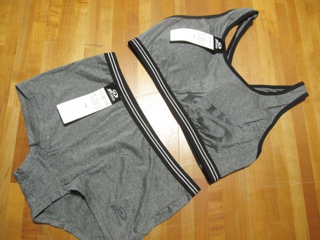 *送料無料*新品*L*PIKO*ハーフブラ+ショーツ*グレー*ピコ*拍卖
