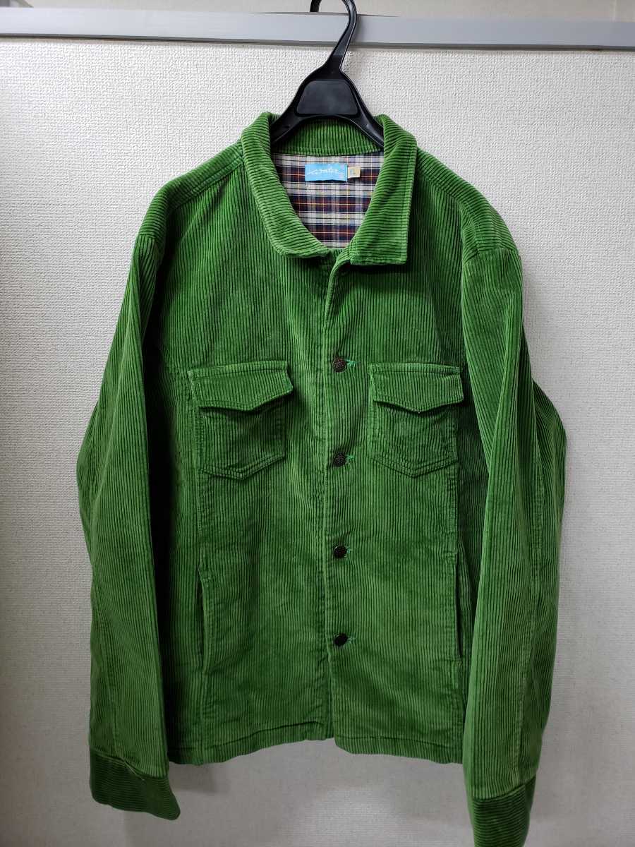 グリーン コーデュロイ ジャケット古着 gジャン拍卖