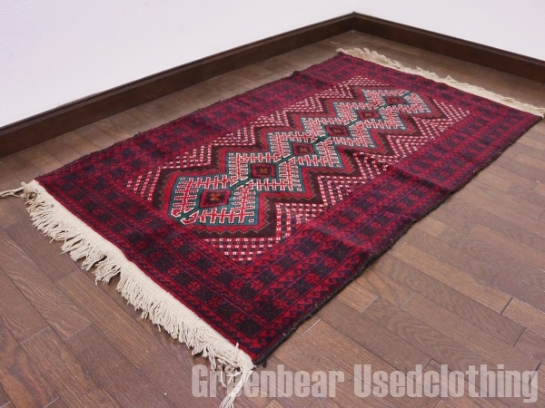 RAGQ225◆未使用品◎アフガンラグ トライバルラグ ウール絨毯 アンティーク ヴィンテージ アフガン絨毯拍卖