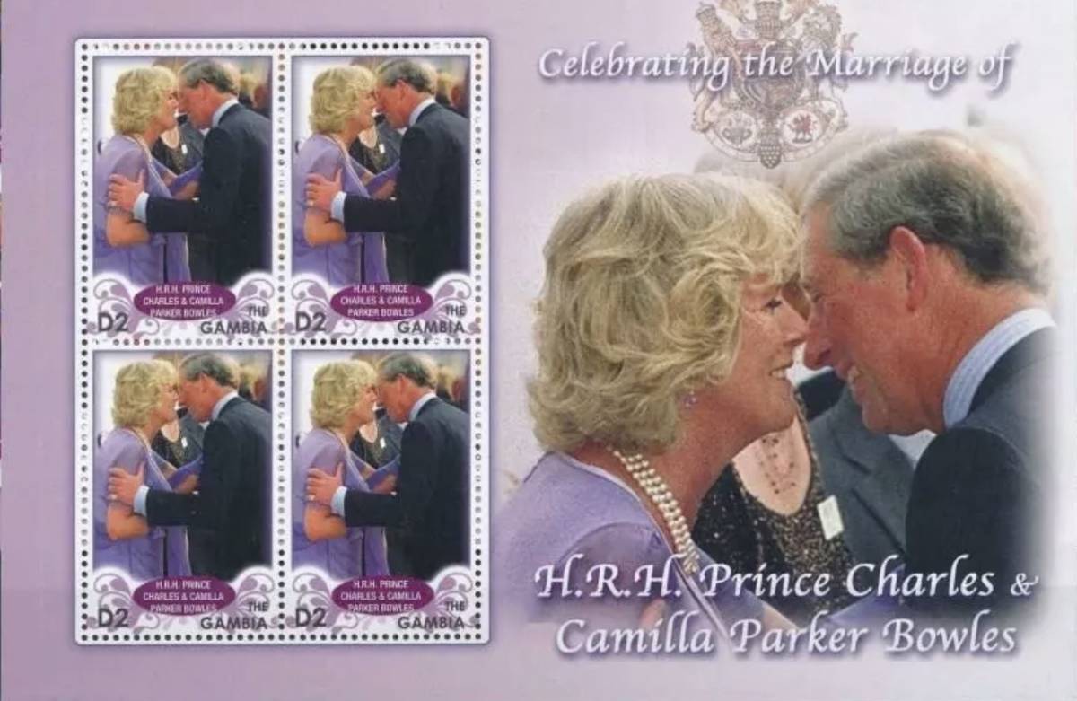 「BRB67」ガンビア切手  チャールズ皇太子結婚記念拍卖