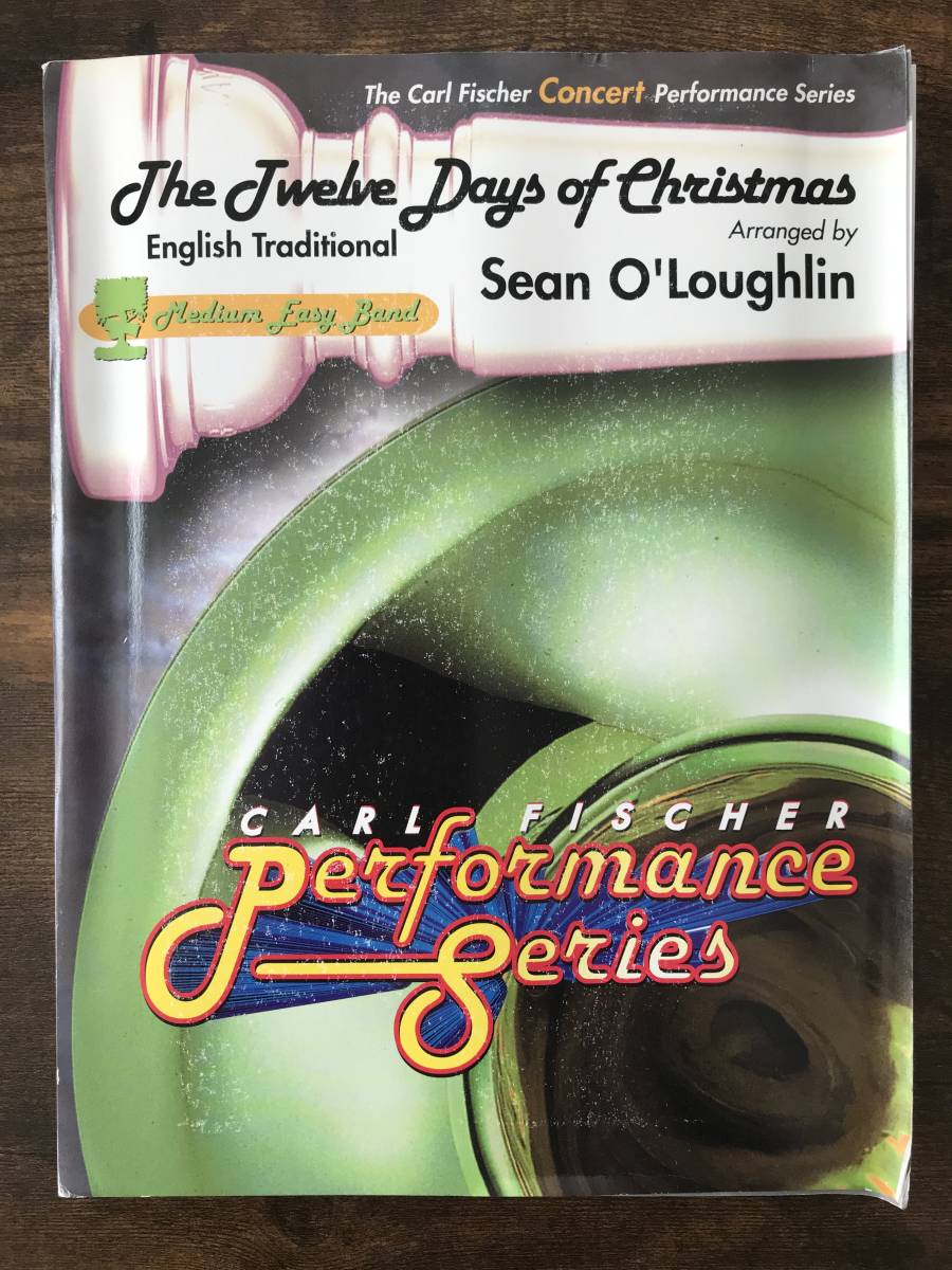 送料無料/吹奏楽楽譜/シーン・オラフリン編:クリスマスの12日間/試聴可/スコア&パート譜セット拍卖