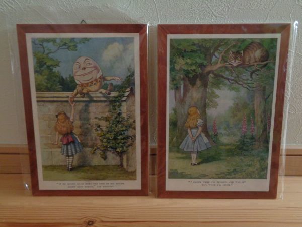 *かわいい雑貨屋さん* デザインボード アリス 2枚セット アンティーク風 壁掛け拍卖