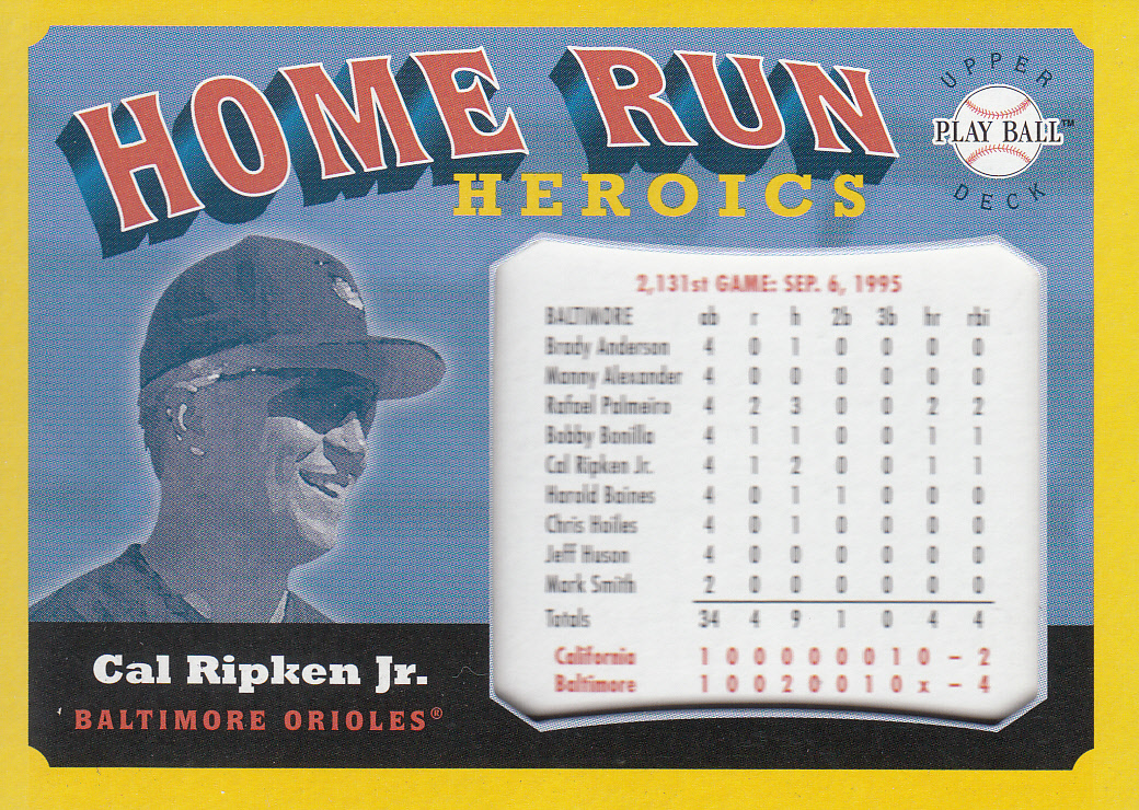 2004 UD PLAY BALL 'Cal Ripken Jr.' HOME RUN HEROICS拍卖