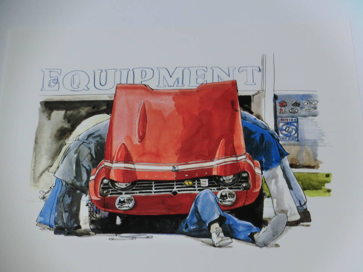 Bowイラスト-027/ Triumph TR-4 Racing/トライアンフTR-4///TR-2/TR-3 //最後の1枚/新同極美拍卖