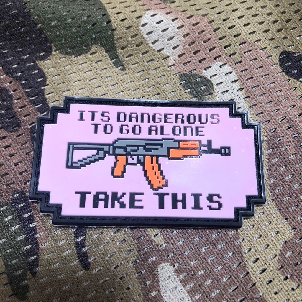 TAKE THIS ITS DANGEROUS TO GO ALONE パッチ PVC ワッペン ベルクロ サバゲー ワッペン ベルクロ サバゲー 拍卖