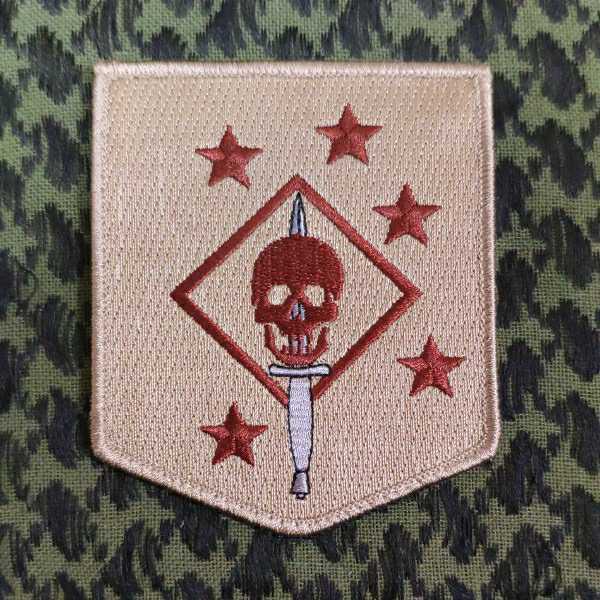 米軍 タン 剣 刺繍パッチ ベルクロ ワッペン サバゲー ワッペン ベルクロ サバゲー 拍卖