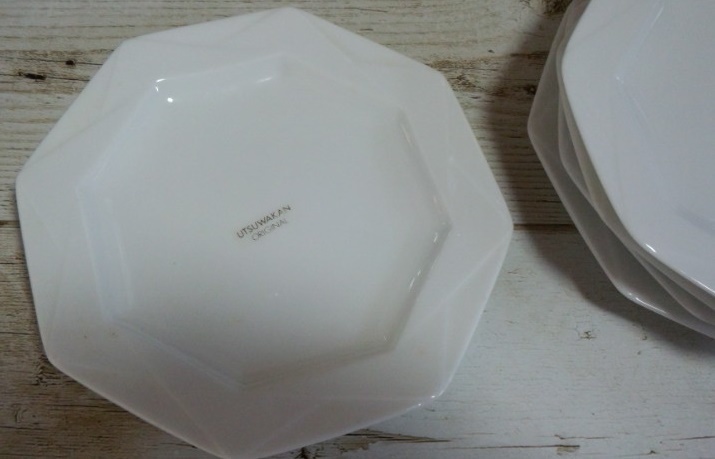 【送安・未使用新品長期保管品】シンプルモダン八角形ケーキ皿 UTUWAKAN デザート皿 北欧 インスタ映え クール スタイリッシュ拍卖