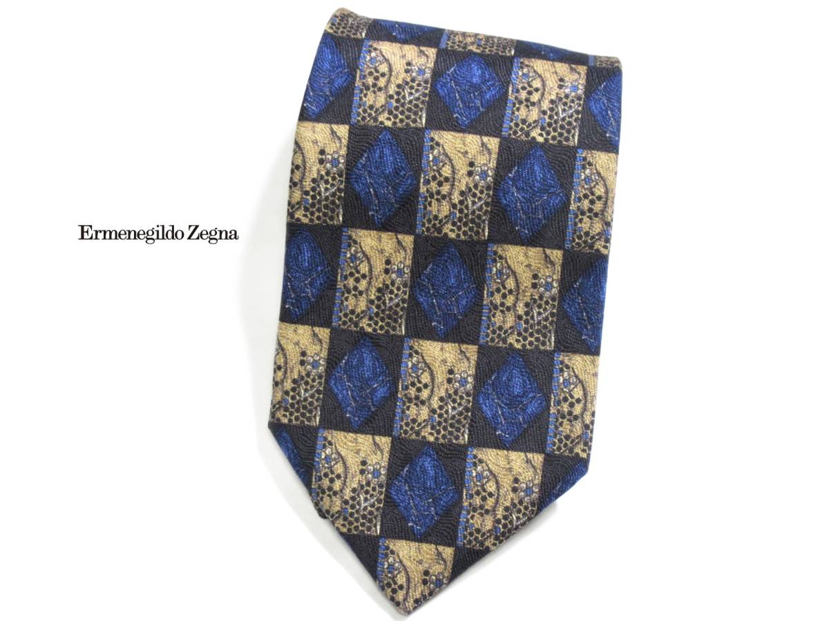 エルメネジルドゼニア Ermenegildo Zegna シルク100% 総柄 ネクタイ拍卖