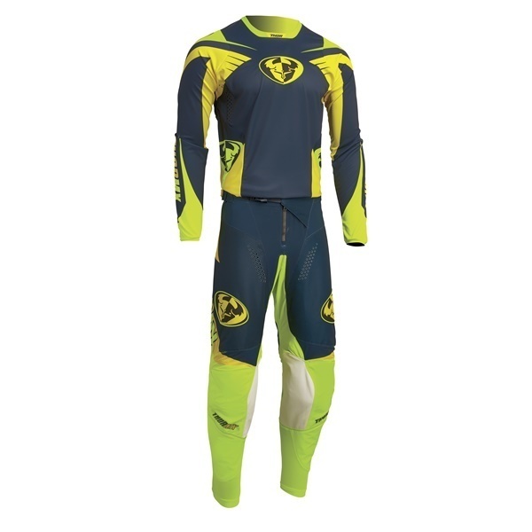 M/30インチ MXウエア 上下セット THOR 22スプリング PULSE 04 LE ミッドナイト/ライム モトクロス 正規輸入品 WESTWOODMX拍卖