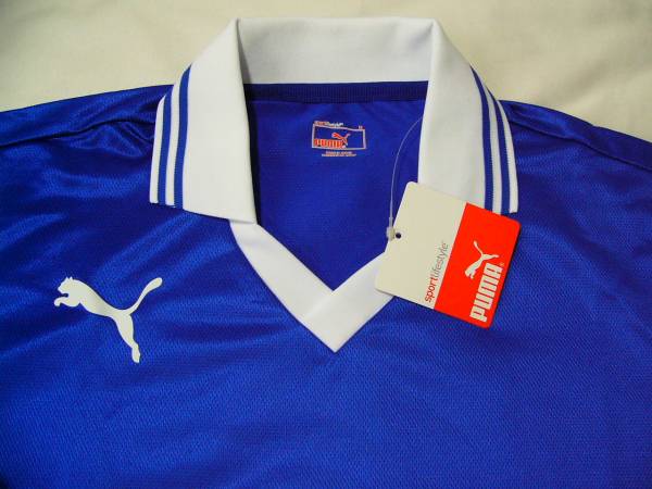 PUMA プーマ DRY 吸汗速乾 メッシュ長袖ポロシャツ О  青 拍卖