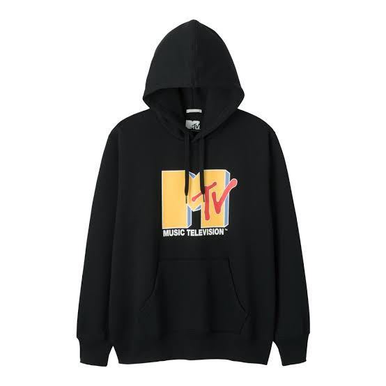 新品未使用 ジーユー GU MTV コラボ スウェットプルパーカー メンズ 黒色 ブラック拍卖