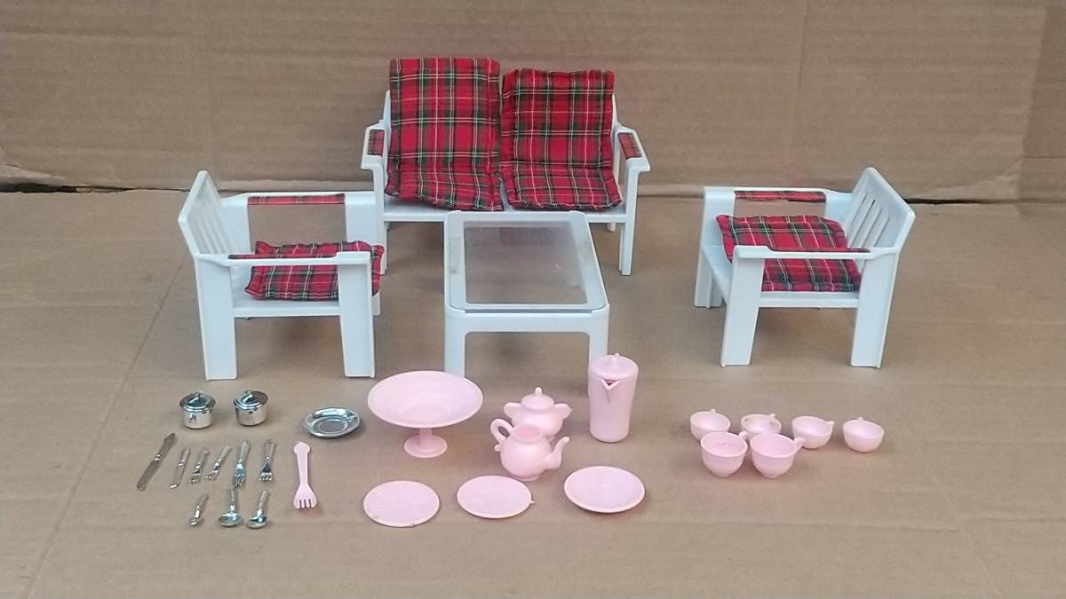 12 昭和レトロ リカちゃん 応接セット ジャンク品拍卖