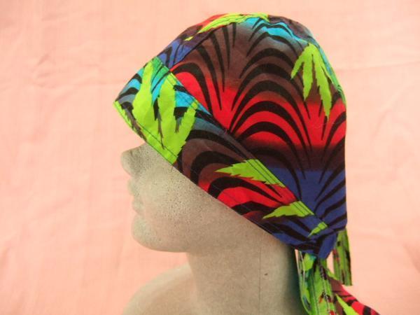 横浜最新 マリファナ波紋柄♪魅惑のバンダナ キャップ 同梱4枚まで送料180円ξbcξ ξ65z拍卖