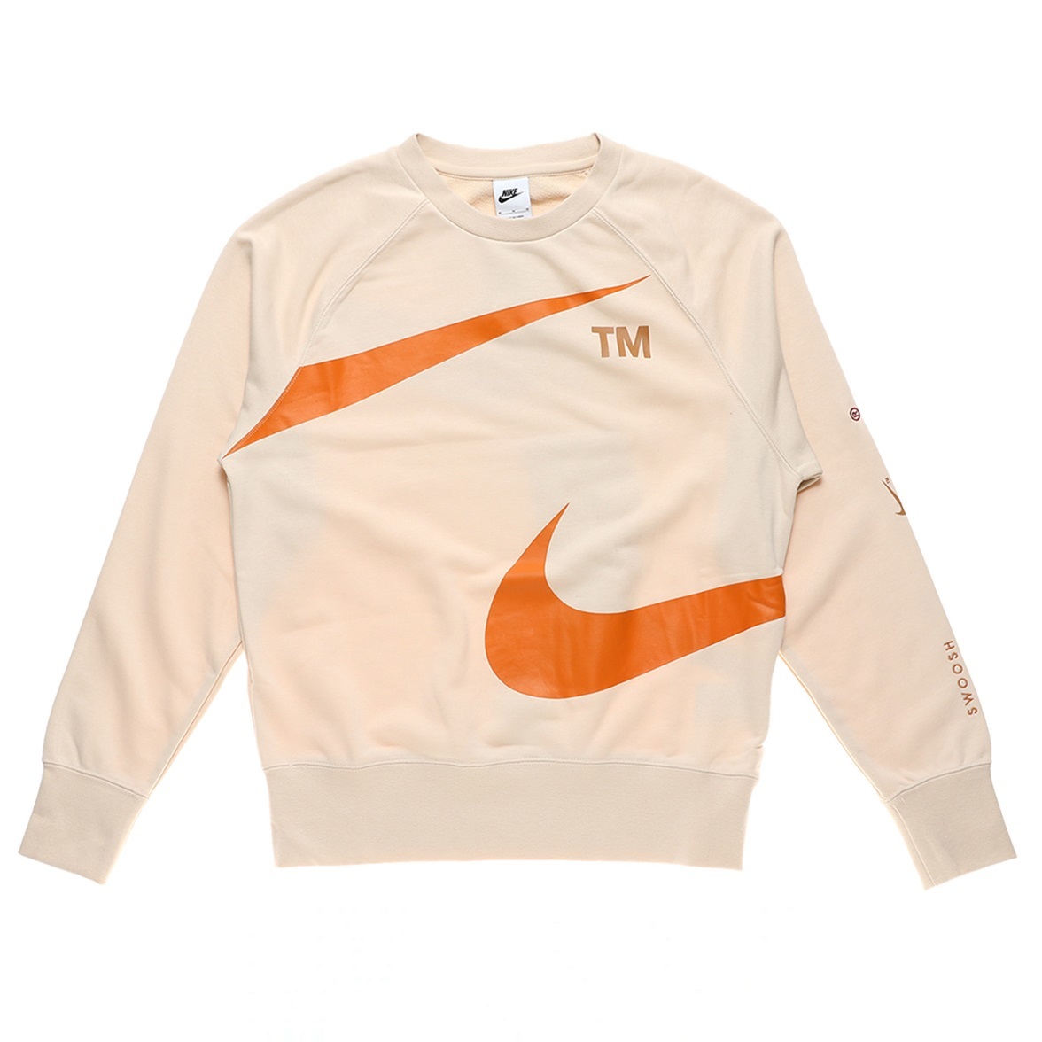 ■ナイキ スウッシュ フレンチテリー クルー スウェット ベージュ 新品 サイズS NIKE NSW SWOOSH FT CREW SWEAT DD6097-219拍卖