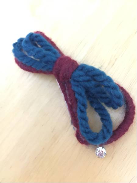 ★ニット★ヘアピン★バレッタ★ブルー★レッド★ストーン★拍卖