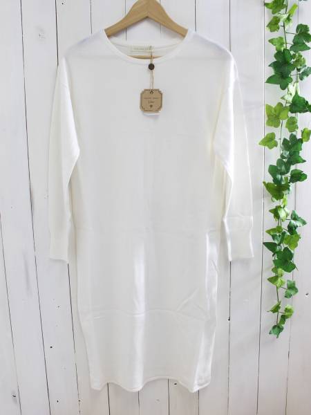 新品*ナチュラルスタンス リーブル natural stance Libre*ロングニットワンピース F 定価10,800円拍卖
