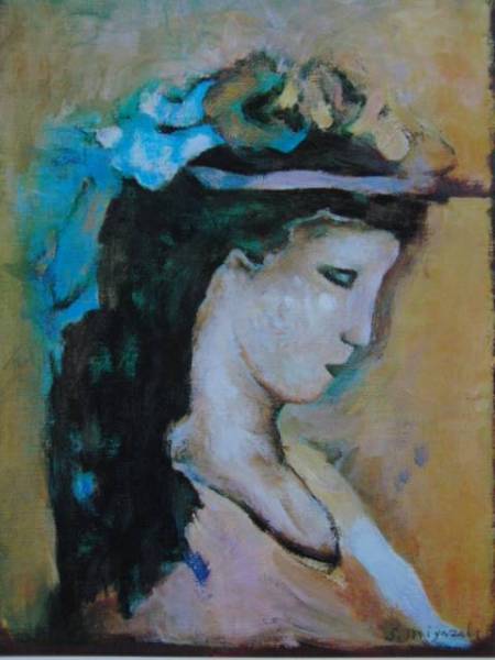 宮崎 進 、みもざの咲く頃、希少な額装用画集より、新品高級額、額装付、状態良好拍卖