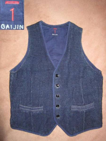 超レア! GAIJIN 外人公司 剣道着 調 インディゴ ベスト 1 刺し子 刺子 柔道着拍卖