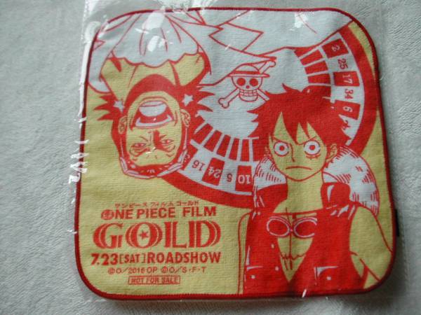 タオルハンカチ ワンピース フィルム ゴールド 赤 20×20cm拍卖