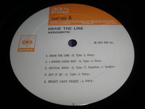 ■ジャケ無し■エアロスミス/ドロー・ザ・ライン/1977年拍卖