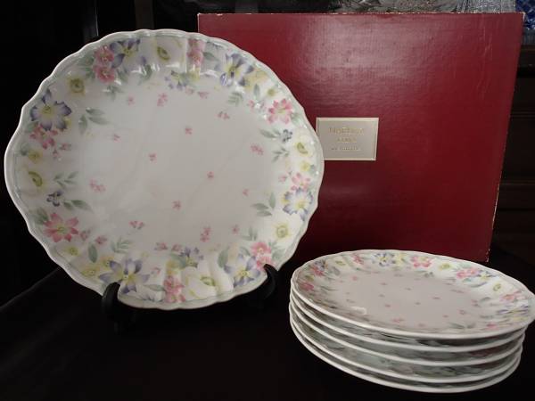 NARUMI CHINA パーティーセット(大1・ 小5)(花づくし) 美品 ・ ナルミ拍卖