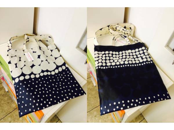 難あり!★ハンドメイド★マリメッコ生地★ビッグショルダートートバッグ拍卖