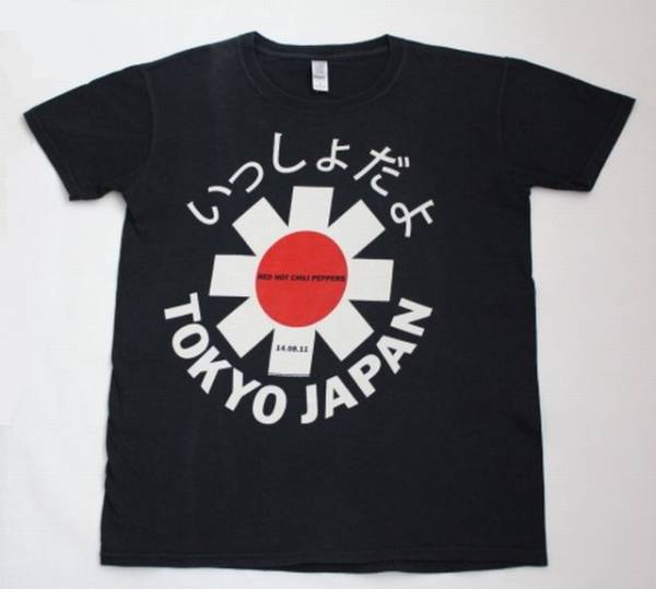 【レッチリ】レッド・ホット・チリ・ペッパーズ Tシャツ 古着 バンドT 黒 日本語 フェスなどに拍卖