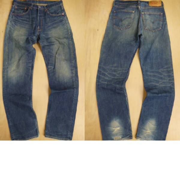 3r4■リーバイスLevis501ストレートデニム/ユーズド加工/w31拍卖