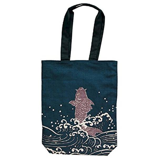 開運亭 - 渋い和柄のトートバッグ(夫婦鯉)拍卖