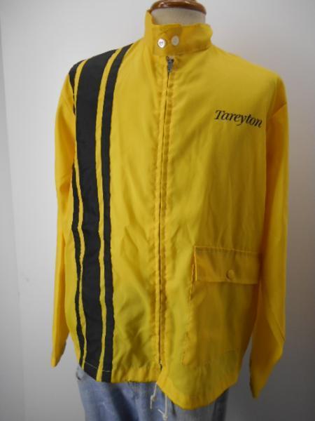 ebert 80s レーシング ジャケット L 黄 USA古着 b989拍卖