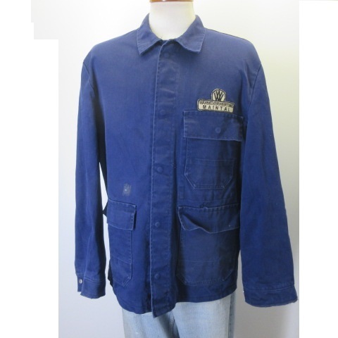 ワーク シャツ L 紺 warmeverwertung ヨーロッパ 古着 a306拍卖