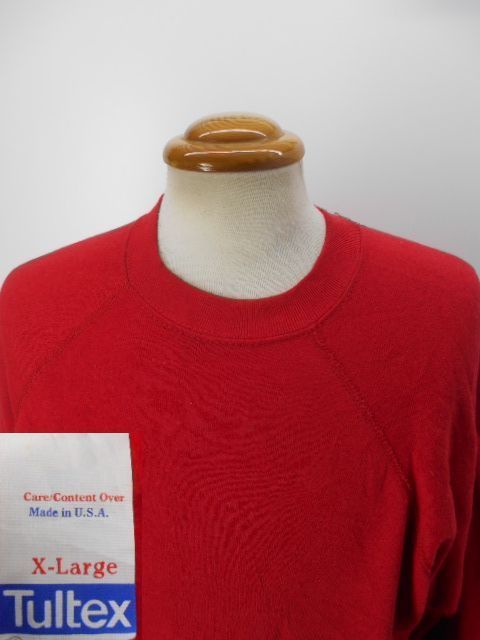 80s USA製 Tultex 赤 スエット L メンズ アクリル アメカジ 古着 c335拍卖