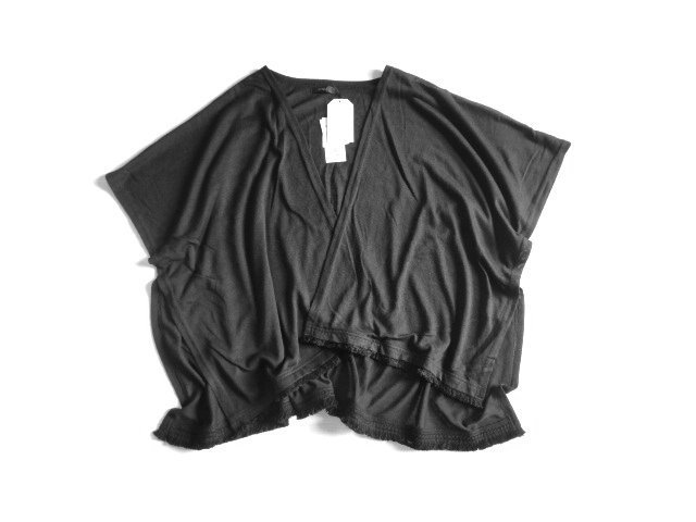 新品 SPINKLE 黒 ニット カーディガン 羽織り フリンジ付き拍卖