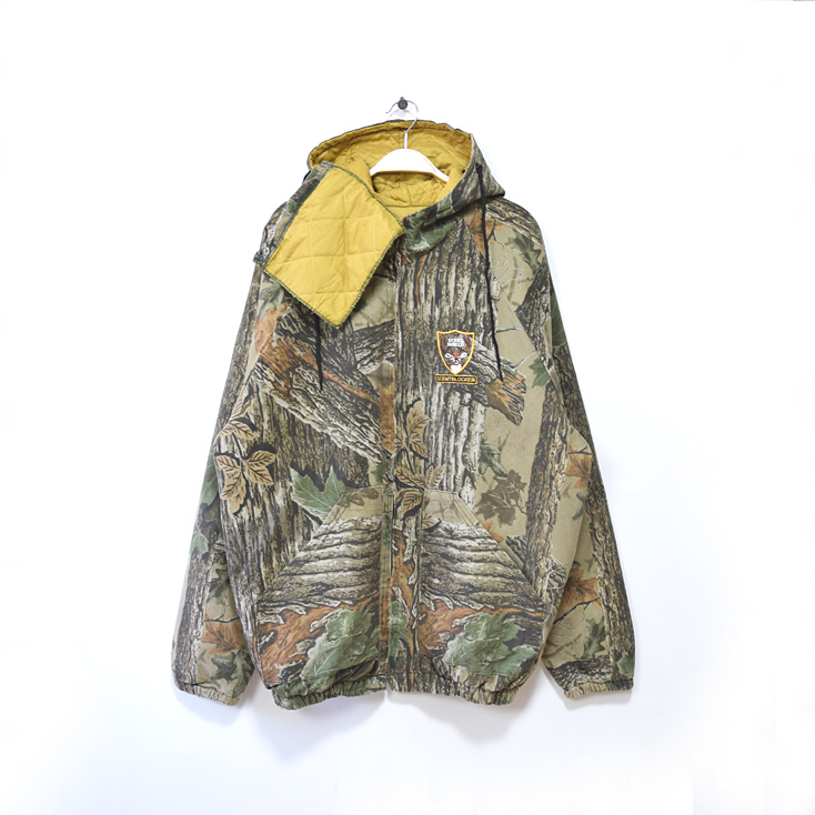 【送料無料】USA製 セントシールド リアルツリー ブルゾンパーカー ジャケット SCENT SHIELD ハンティング アウトドア メンズL 古着 DZ0230拍卖
