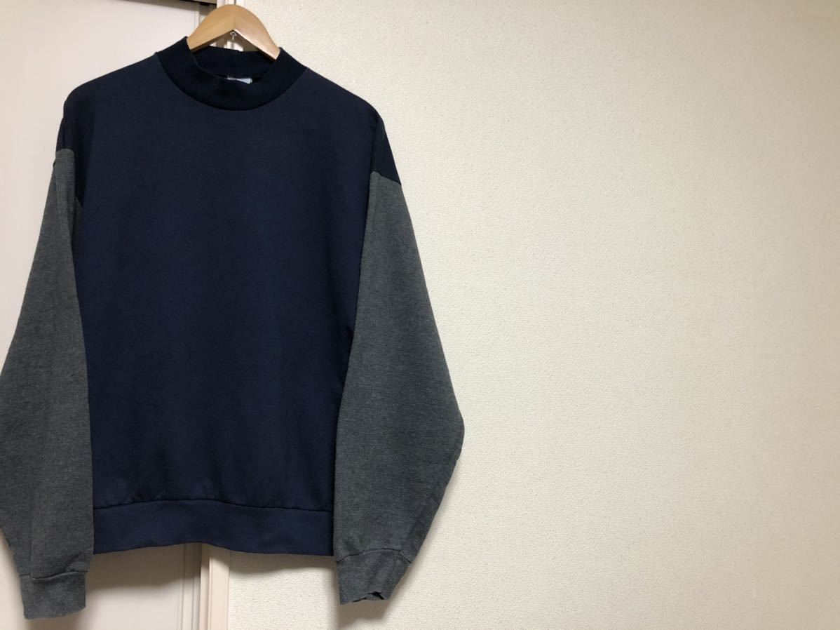 90sヴィンテージ MADE IN MEXICOメキシコ製ハイネックツートンカラースウェット拍卖