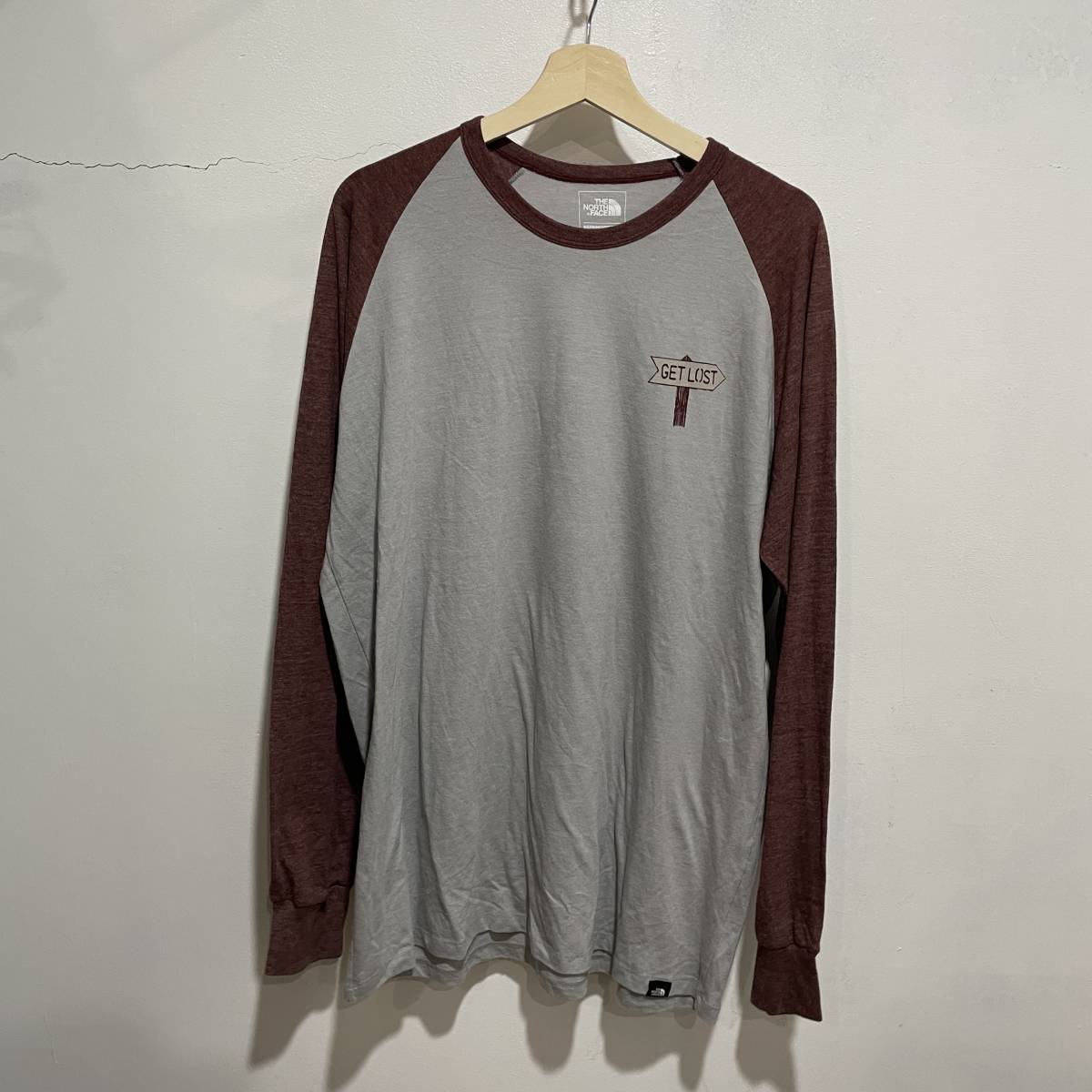 ☆送料無料☆THE NORTH FACE☆ノースフェイス☆両面プリントラグラン長袖Tシャツ☆メンズXL☆J21c拍卖