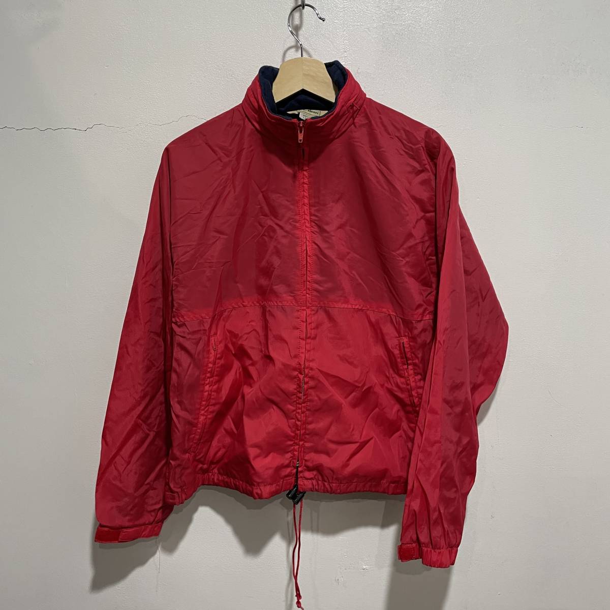 送料無料★80s☆LLビーン★ショート丈ナイロンジャケット★赤★z20c拍卖