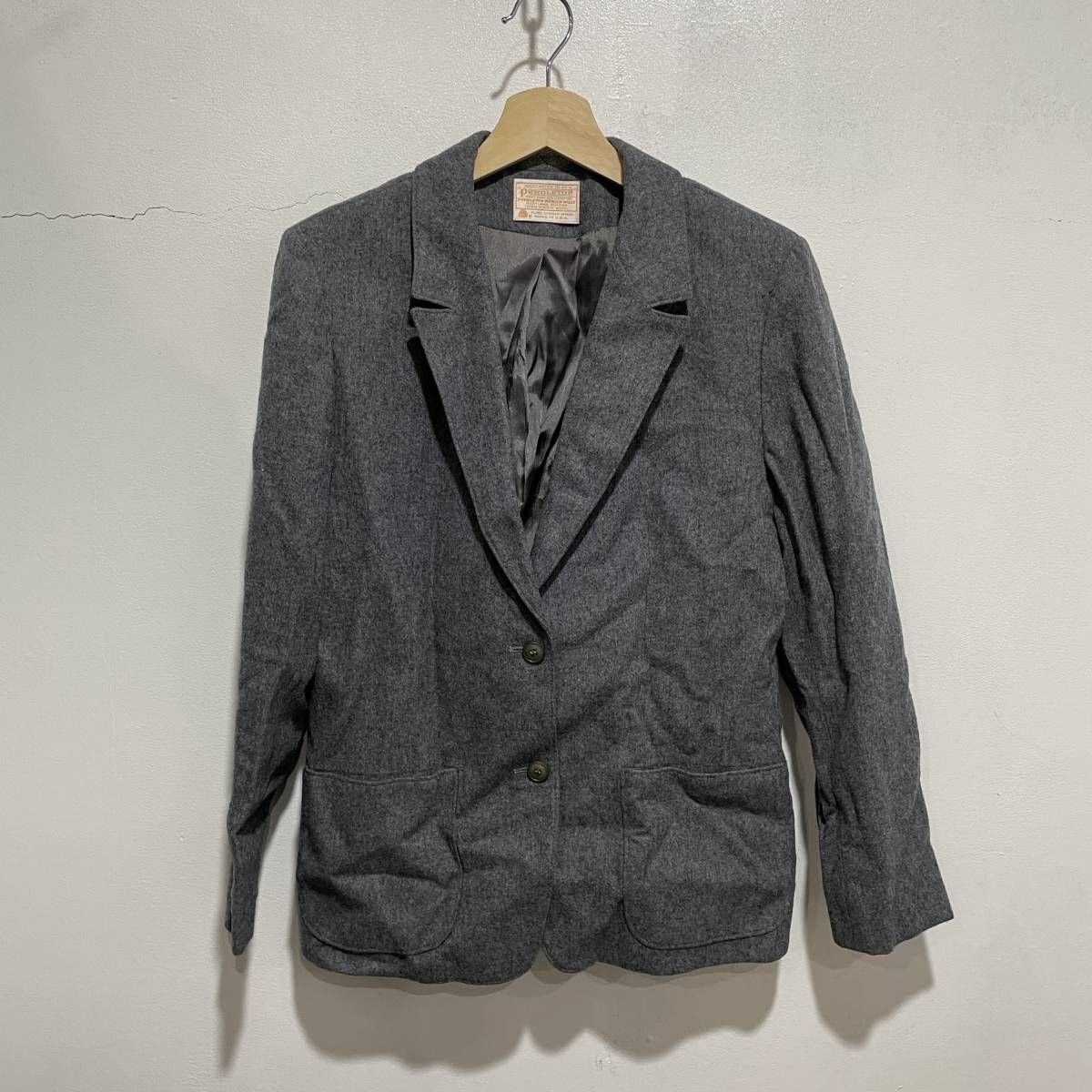 ☆送料無料☆USA製☆ペンドルトン☆ウールテーラード☆レディース10☆グレー☆灰色☆z20c拍卖