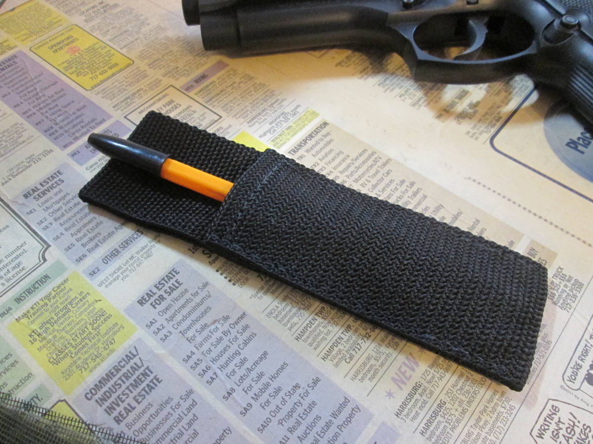 ★90年代 USA (アーミーポーチ) マグライト用ポーチ 黒 未使用品★コレクション保管品 整理拍卖