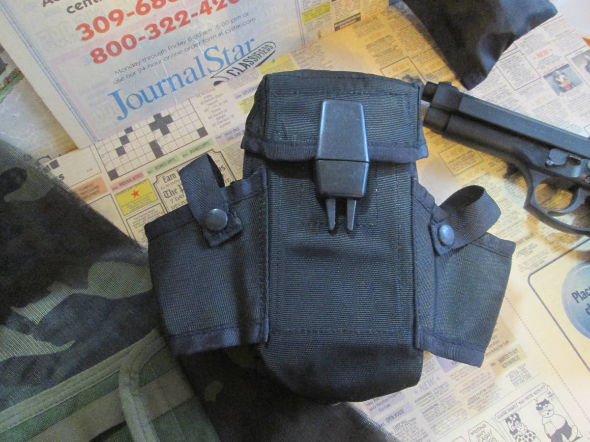 ★90年代 USA アーミー マガジンポーチ 黒 未使用品★コレクション保管品 整理拍卖