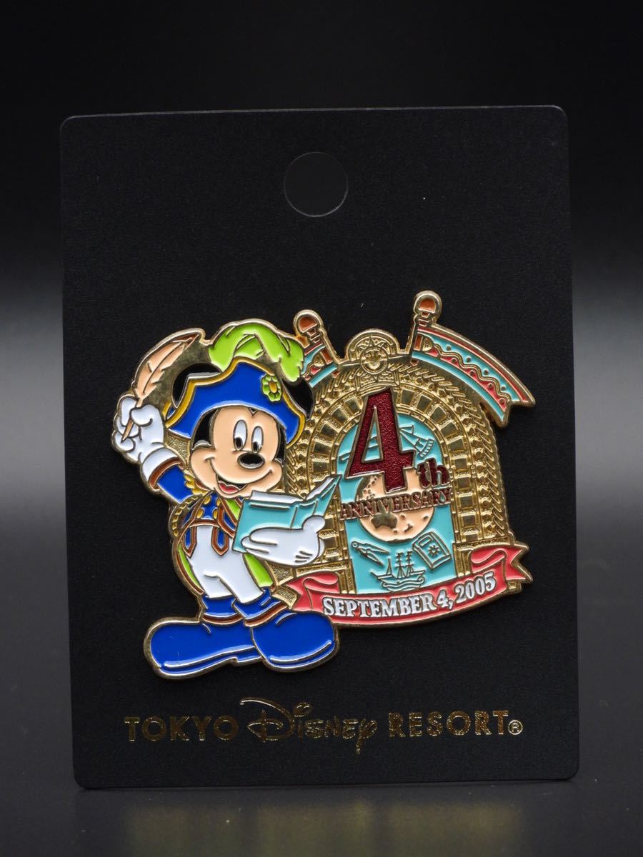 76 東京ディズニーシー 4周年 ピンバッジ TDS TDL TDR ミッキーミニー バッチ拍卖