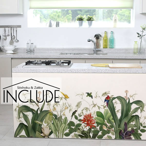 ウォールステッカー トロピカルプランツ リーフ アナナス サンセベリア ホヤ プロメリア ブロメリア タニラー インコ アマゾン拍卖