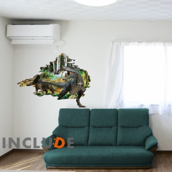 ウォールステッカー 恐竜 ダイナソー ジュラシックパーク ジュラシックワールド 肉食 草食 ヴェロキラプトル ラプトル トリケラ拍卖