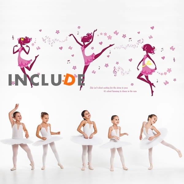 ウォールステッカー モデル レディ ピンク ダンサー 華やかな舞 華やか 舞 ハイテンション 楽しい気持ち 淋しくない モダン拍卖