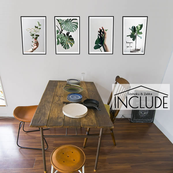 ウォールステッカー だまし額縁 フェイクフレーム リーフ モンステラ だまし窓 偽窓 パネル トロピカルプランツ アジアン カラ拍卖