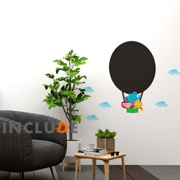 ウォールステッカー 黒板 ブラックボード 字が書ける 字を消せる バルーン 気球型 薄型 勉強 字を覚える ストーリー 物語 遊拍卖